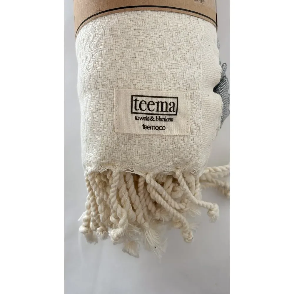 Teema Grey Zion Organic Cotton Turkish Towel Bath Sheet Blanket 70
